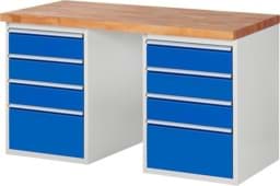 Zeige Details für Werkbank Modell 7510, B 1500 x T 700 x H 840 mm, Buche-Massiv-Platte 40 mm Bild von Werkbank Modell 7510, B 1500 x T 700 x H 840 mm, Buche-Massiv-Platte 40 mm