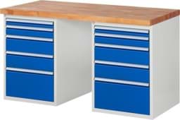 Zeige Details für Werkbank Modell 7511, B 1500 x T 700 x H 840 mm, Buche-Massiv-Platte 40 mm Bild von Werkbank Modell 7511, B 1500 x T 700 x H 840 mm, Buche-Massiv-Platte 40 mm