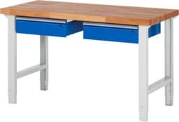 Zeige Details für Werkbank Modell 7000, B 1500 x T 700 x H 790-1140 mm, Buche-Massiv-Platte 40 mm Bild von Werkbank Modell 7000, B 1500 x T 700 x H 790-1140 mm, Buche-Massiv-Platte 40 mm