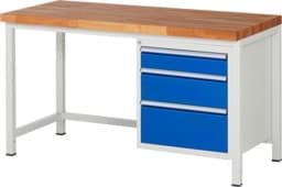 Zeige Details für Werkbank Modell 8159, B 1500xT 700xH 840-1040mm, Buche-Massiv-Platte 40mm Bild von Werkbank Modell 8159, B 1500xT 700xH 840-1040mm, Buche-Massiv-Platte 40mm