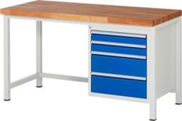 Zeige Details für Werkbank Modell 8161, B 1500xT 700xH 840-1040mm, Buche-Massiv-Platte 40mm Bild von Werkbank Modell 8161, B 1500xT 700xH 840-1040mm, Buche-Massiv-Platte 40mm