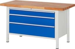 Zeige Details für Werkbank Modell 8359, B 1500xT 700xH 840-1040mm, Buche-Massiv-Platte 40mm Bild von Werkbank Modell 8359, B 1500xT 700xH 840-1040mm, Buche-Massiv-Platte 40mm