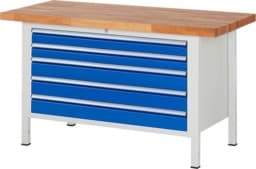 Zeige Details für Werkbank Modell 8371, B 1500xT 700xH 840-1040mm, Buche-Massiv-Platte 40mm Bild von Werkbank Modell 8371, B 1500xT 700xH 840-1040mm, Buche-Massiv-Platte 40mm