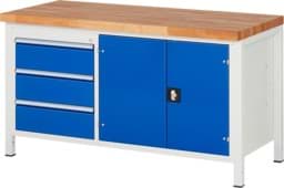 Zeige Details für Werkbank Modell 8904, B 1500xT 700xH 840-1040mm, Buche-Massiv-Platte 40mm Bild von Werkbank Modell 8904, B 1500xT 700xH 840-1040mm, Buche-Massiv-Platte 40mm