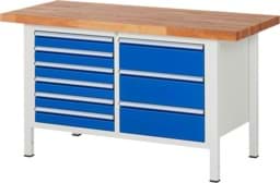 Zeige Details für Werkbank Modell 8479, B 1500xT 700xH 840-1040mm, Buche-Massiv-Platte 40mm Bild von Werkbank Modell 8479, B 1500xT 700xH 840-1040mm, Buche-Massiv-Platte 40mm