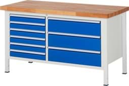 Zeige Details für Werkbank Modell 8653, B 1500xT 700xH 840-1040mm, Buche-Massiv-Platte 40mm Bild von Werkbank Modell 8653, B 1500xT 700xH 840-1040mm, Buche-Massiv-Platte 40mm