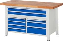 Zeige Details für Werkbank Modell 8923, B 1500xT 700xH 840-1040mm, Buche-Massiv-Platte 40mm Bild von Werkbank Modell 8923, B 1500xT 700xH 840-1040mm, Buche-Massiv-Platte 40mm