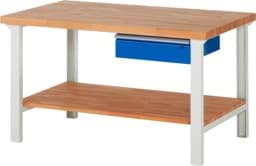 Zeige Details für Werkbank Modell 7002, B 1500 x T 900 x H 840 mm, Buche-Massiv-Platte 40 mm Bild von Werkbank Modell 7002, B 1500 x T 900 x H 840 mm, Buche-Massiv-Platte 40 mm
