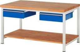 Zeige Details für Werkbank fixe Höhe, B 1500xT 900xH 840mm, Buche-Massiv-Platte 40mm Bild von Werkbank fixe Höhe, B 1500xT 900xH 840mm, Buche-Massiv-Platte 40mm