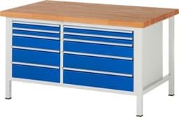 Zeige Details für Werkbank Modell 8656, B 1500xT 900xH 840mm, Buche-Massiv-Platte 40mm Bild von Werkbank Modell 8656, B 1500xT 900xH 840mm, Buche-Massiv-Platte 40mm
