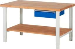 Zeige Details für Werkbank Modell 7000, B 1500 x T 900 x H 790-1140 mm, Buche-Massiv-Platte 40 mm Bild von Werkbank Modell 7000, B 1500 x T 900 x H 790-1140 mm, Buche-Massiv-Platte 40 mm