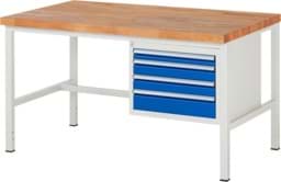 Zeige Details für Werkbank Modell 8132, B 1500xT 900xH 840-1040mm, Buche-Massiv-Platte 40mm Bild von Werkbank Modell 8132, B 1500xT 900xH 840-1040mm, Buche-Massiv-Platte 40mm