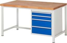 Zeige Details für Werkbank Modell 8161, B 1500xT 900xH 840-1040mm, Buche-Massiv-Platte 40mm Bild von Werkbank Modell 8161, B 1500xT 900xH 840-1040mm, Buche-Massiv-Platte 40mm