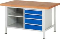 Zeige Details für Werkbank Modell 8464, B 1500xT 900xH 840-1040mm, Buche-Massiv-Platte 40mm Bild von Werkbank Modell 8464, B 1500xT 900xH 840-1040mm, Buche-Massiv-Platte 40mm