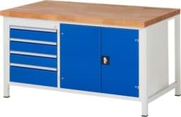 Zeige Details für Werkbank Modell 8905, B 1500xT 900xH 840-1040mm, Buche-Massiv-Platte 40mm Bild von Werkbank Modell 8905, B 1500xT 900xH 840-1040mm, Buche-Massiv-Platte 40mm