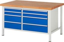 Zeige Details für Werkbank Modell 8654, B 1500xT 900xH 840-1040mm, Buche-Massiv-Platte 40mm Bild von Werkbank Modell 8654, B 1500xT 900xH 840-1040mm, Buche-Massiv-Platte 40mm