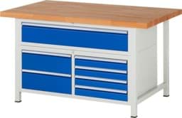 Zeige Details für Werkbank Modell 8921, B 1500xT 900xH 840-1040mm, Buche-Massiv-Platte 40mm Bild von Werkbank Modell 8921, B 1500xT 900xH 840-1040mm, Buche-Massiv-Platte 40mm