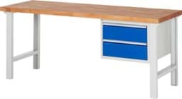 Zeige Details für Werkbank Modell 7000, B 2000 x T 700 x H 840 mm, Buche-Massiv-Platte 40 mm Bild von Werkbank Modell 7000, B 2000 x T 700 x H 840 mm, Buche-Massiv-Platte 40 mm