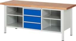 Zeige Details für Werkbank Modell 8565, B 2000xT 700xH 840mm, Buche-Massiv-Platte 40mm Bild von Werkbank Modell 8565, B 2000xT 700xH 840mm, Buche-Massiv-Platte 40mm