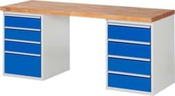 Zeige Details für Werkbank Modell 7820, B 2000 x T 700 x H 840mm, Buche-Massiv-Platte 40 mm Bild von Werkbank Modell 7820, B 2000 x T 700 x H 840mm, Buche-Massiv-Platte 40 mm