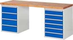 Zeige Details für Werkbank Modell 7821, B 2000 x T 700 x H 840mm, Buche-Massiv-Platte 40 mm Bild von Werkbank Modell 7821, B 2000 x T 700 x H 840mm, Buche-Massiv-Platte 40 mm