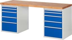 Zeige Details für Werkbank Modell 7511, B 2000 x T 700 x H 840 mm, Buche-Massiv-Platte 40 mm Bild von Werkbank Modell 7511, B 2000 x T 700 x H 840 mm, Buche-Massiv-Platte 40 mm