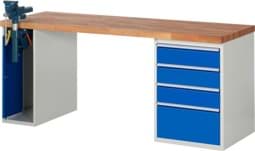Zeige Details für Werkbank Modell 7510, B 2000 x T 700 x H 840 mm, Buche-Massiv-Platte 40 mm Bild von Werkbank Modell 7510, B 2000 x T 700 x H 840 mm, Buche-Massiv-Platte 40 mm