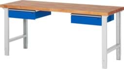 Zeige Details für Werkbank Modell 7000, B 2000 x T 700 x H 790-1140 mm, Buche-Massiv-Platte 40 mm Bild von Werkbank Modell 7000, B 2000 x T 700 x H 790-1140 mm, Buche-Massiv-Platte 40 mm