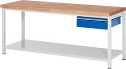 Zeige Details für Werkbank verstellbare Höhe, B 2000xT 700xH 840-1040mm, Buche-Massiv-Platte 40mm Bild von Werkbank verstellbare Höhe, B 2000xT 700xH 840-1040mm, Buche-Massiv-Platte 40mm