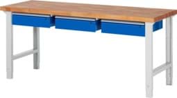 Zeige Details für Werkbank Modell 7000, B 2000 x T 700 x H 790-1140 mm, Buche-Massiv-Platte 40 mm Bild von Werkbank Modell 7000, B 2000 x T 700 x H 790-1140 mm, Buche-Massiv-Platte 40 mm