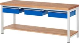 Zeige Details für Werkbank Modell 8003, B 2000xT 700xH 840-1040mm, Buche-Massiv-Platte 40mm Bild von Werkbank Modell 8003, B 2000xT 700xH 840-1040mm, Buche-Massiv-Platte 40mm