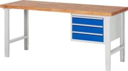 Zeige Details für Werkbank Modell 7000, B 2000 x T 700 x H 790-1140 mm, Buche-Massiv-Platte 40 mm Bild von Werkbank Modell 7000, B 2000 x T 700 x H 790-1140 mm, Buche-Massiv-Platte 40 mm