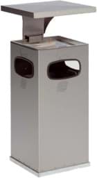Zeige Details für Abfallbehälter/Ascher silber, Modell B32 mit Dach Bild von Abfallbehälter/Ascher silber, Modell B32 mit Dach