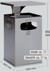 Bild von Abfallbehälter/Ascher purpurrot RAL 3004, Modell B42 mit Dach