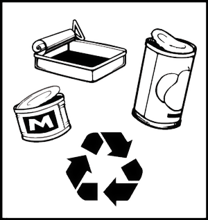 Bild von Logo Etikette für Metallabfälle