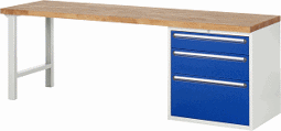Zeige Details für Werkbank Modell 7608, B 2500xT 700xH 840mm, Buche-Massiv-Platte 40 mm Bild von Werkbank Modell 7608, B 2500xT 700xH 840mm, Buche-Massiv-Platte 40 mm