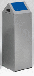 Zeige Details für Wertstoffsammelgerät WSG 85 S Korpus silber, Einwurfklappe enzianblau Bild von Wertstoffsammelgerät WSG 85 S Korpus silber, Einwurfklappe enzianblau