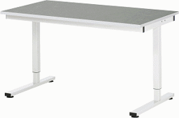 Zeige Details für Arbeitstisch Serie RHE, B 1500 x T 800 x H 740-1040 mm, Linoleum-/Universal-Platte 25 mm
 Bild von Arbeitstisch Serie RHE, B 1500 x T 800 x H 740-1040 mm, Linoleum-/Universal-Platte 25 mm