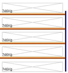 Zeige Details für Weitspann-Anbauregal, 2500x2675x600 mm HxLxT, Holzfachebenen Bild von Weitspann-Anbauregal, 2500x2675x600 mm HxLxT, Holzfachebenen
