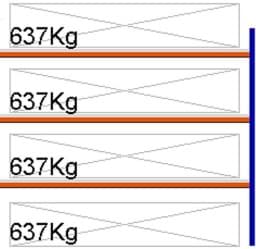 Zeige Details für Weitspann-Anbauregal, 2000x2315x600 mm HxLxT, Metallauflagen Bild von Weitspann-Anbauregal, 2000x2315x600 mm HxLxT, Metallauflagen
