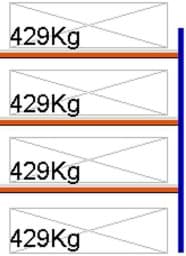 Zeige Details für Weitspann-Anbauregal, 2000x1605x1000 mm HxLxT, Metallauflagen Bild von Weitspann-Anbauregal, 2000x1605x1000 mm HxLxT, Metallauflagen