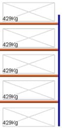 Zeige Details für Weitspann-Anbauregal, 2500x1605x1000 mm HxLxT, Metallauflagen Bild von Weitspann-Anbauregal, 2500x1605x1000 mm HxLxT, Metallauflagen