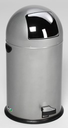 Bild von Abfallsammler 33 Liter mit Edelstahl Einwurfklappe, Farbe silber