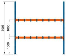 Bild von Profillager-Grundregal 3000x2700x1100 mm HxBxT ab Lager