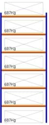 Zeige Details für Weitspann-Grundregal, 4000x1605x800 mm HxLxT, Holzfachebenen Bild von Weitspann-Grundregal, 4000x1605x800 mm HxLxT, Holzfachebenen