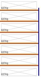 Zeige Details für Weitspann-Anbauregal, 4000x2315x800 mm HxLxT, Holzfachebenen Bild von Weitspann-Anbauregal, 4000x2315x800 mm HxLxT, Holzfachebenen