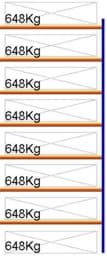 Zeige Details für Weitspann-Anbauregal, 4500x1960x600 mm HxLxT, Holzfachebenen Bild von Weitspann-Anbauregal, 4500x1960x600 mm HxLxT, Holzfachebenen