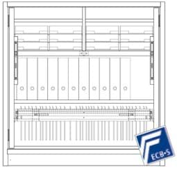 Bild von Aktenschrank PRIO 30, 1248x1236x454 mm HxBxT, 30 Min. feuersicher, Spezial 2