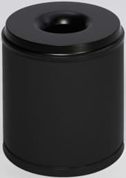 Zeige Details für Papierkorb 30 Liter, RAL 9005 schwarz, selbstlöschend Bild von Papierkorb 30 Liter, RAL 9005 schwarz, selbstlöschend
