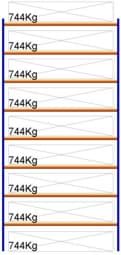 Zeige Details für Weitspann-Grundregal, 5500x2675x1000 mm HxLxT, Holzfachebenen Bild von Weitspann-Grundregal, 5500x2675x1000 mm HxLxT, Holzfachebenen